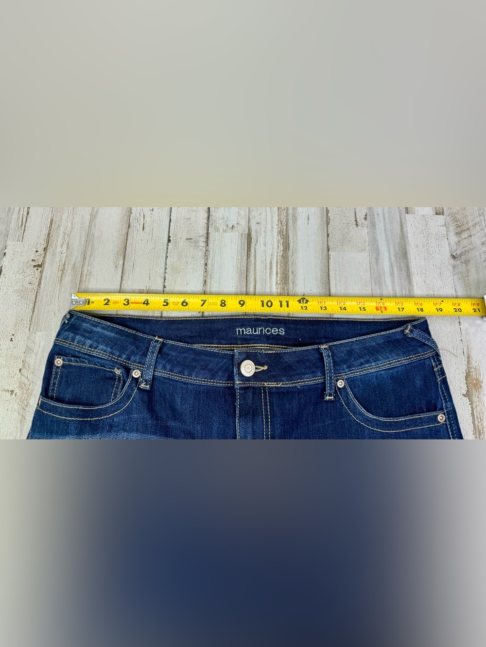 Maurices Jeans Womens 16S (36x31) Blue High Rise Straight Leg Stretch Denim - Picture 6 of 11